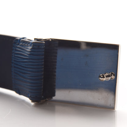 Louis Vuitton Epi Mens 35mm Metropole Belt 100 40 Blue Celeste 7 of 7