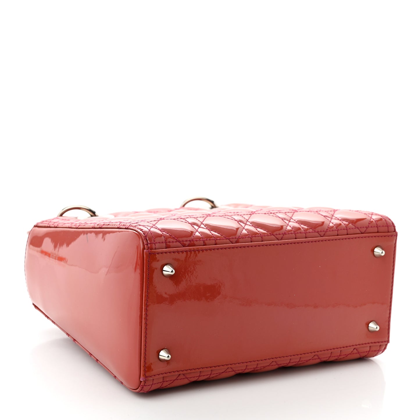Patent Cannage Medium Lady Dior Red