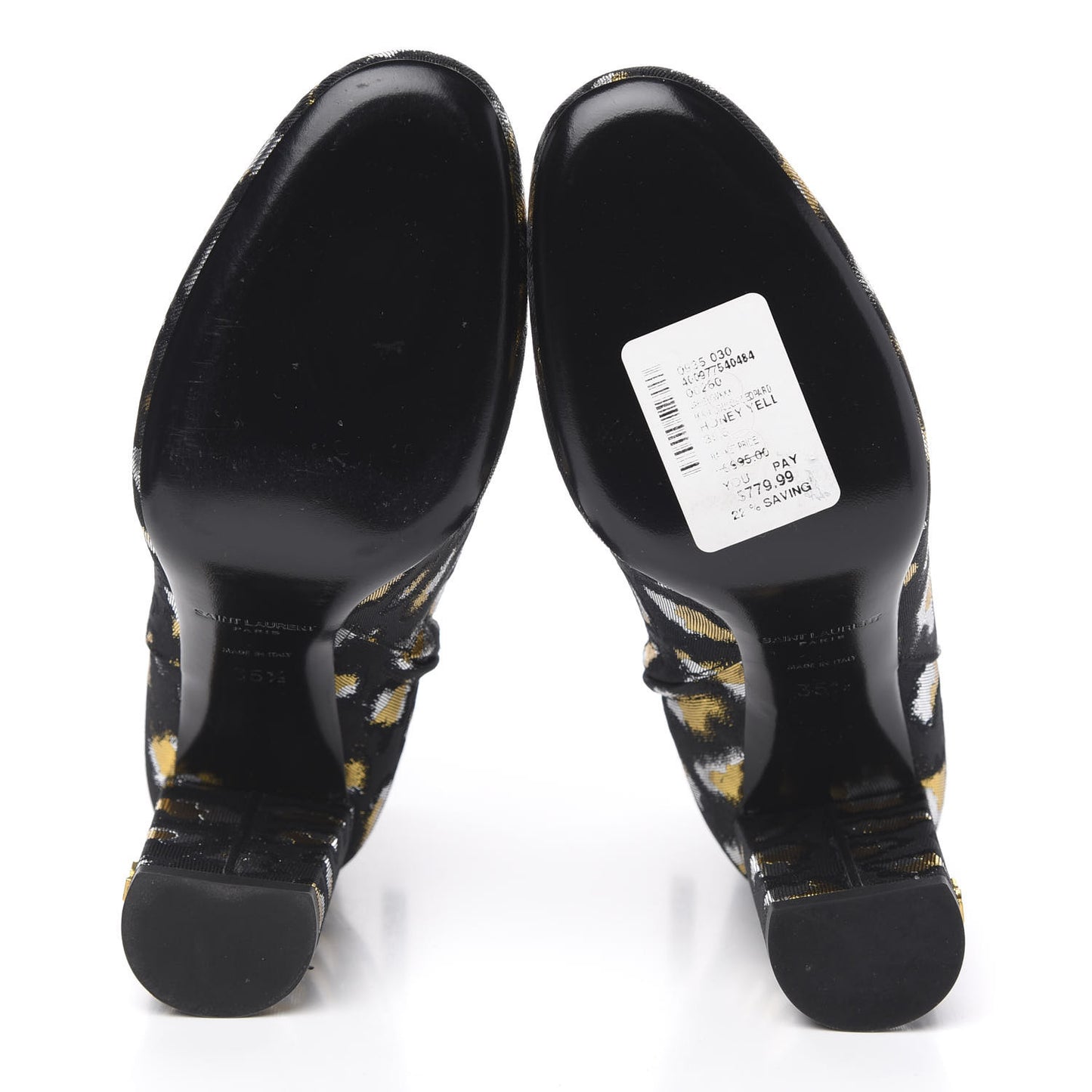 Jacquard Leopard Loulou Ankle Boots 35.5 Oro