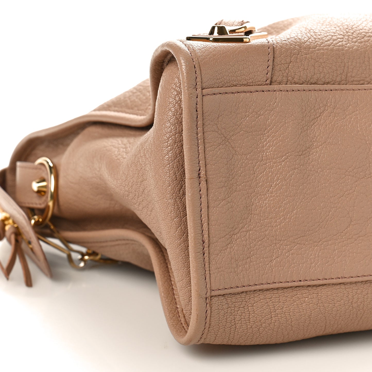 Chevre Gold Metallic Edge Hardware City Rose Des Sables