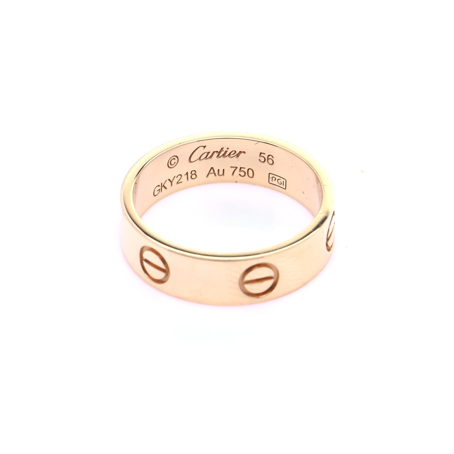 Cartier 18K Yellow Gold 5.5mm LOVE Ring 56 7.5 5 of 7