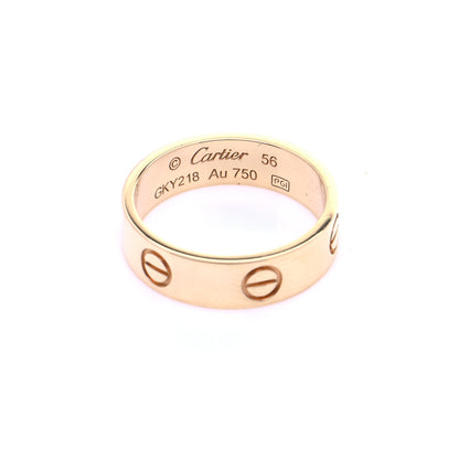 Cartier 18K Yellow Gold 5.5mm LOVE Ring 56 7.5 5 of 7