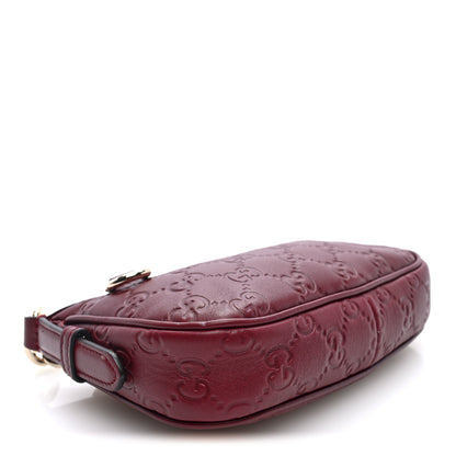 Gucci GG Calfskin Embossed Emblem Mini Shoulder Bag Rose Ancora 3 of 9