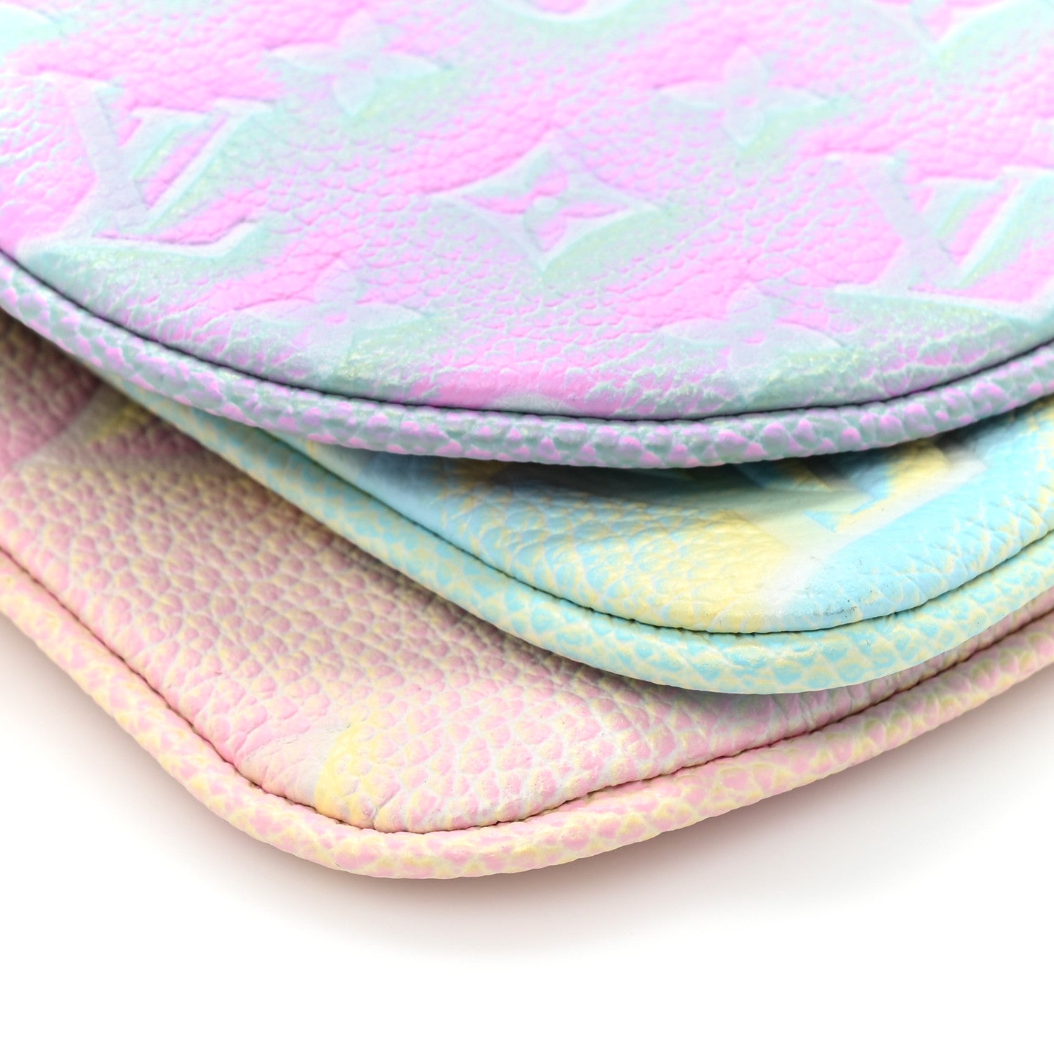 Louis Vuitton Empreinte Monogram Summer Stardust Trio Pouch Pink Water Green Lilas 10 of 10