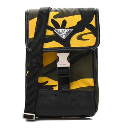 Prada Tessuto Nylon Saffiano Camouflage Print Crossbody Militare 1 of 8