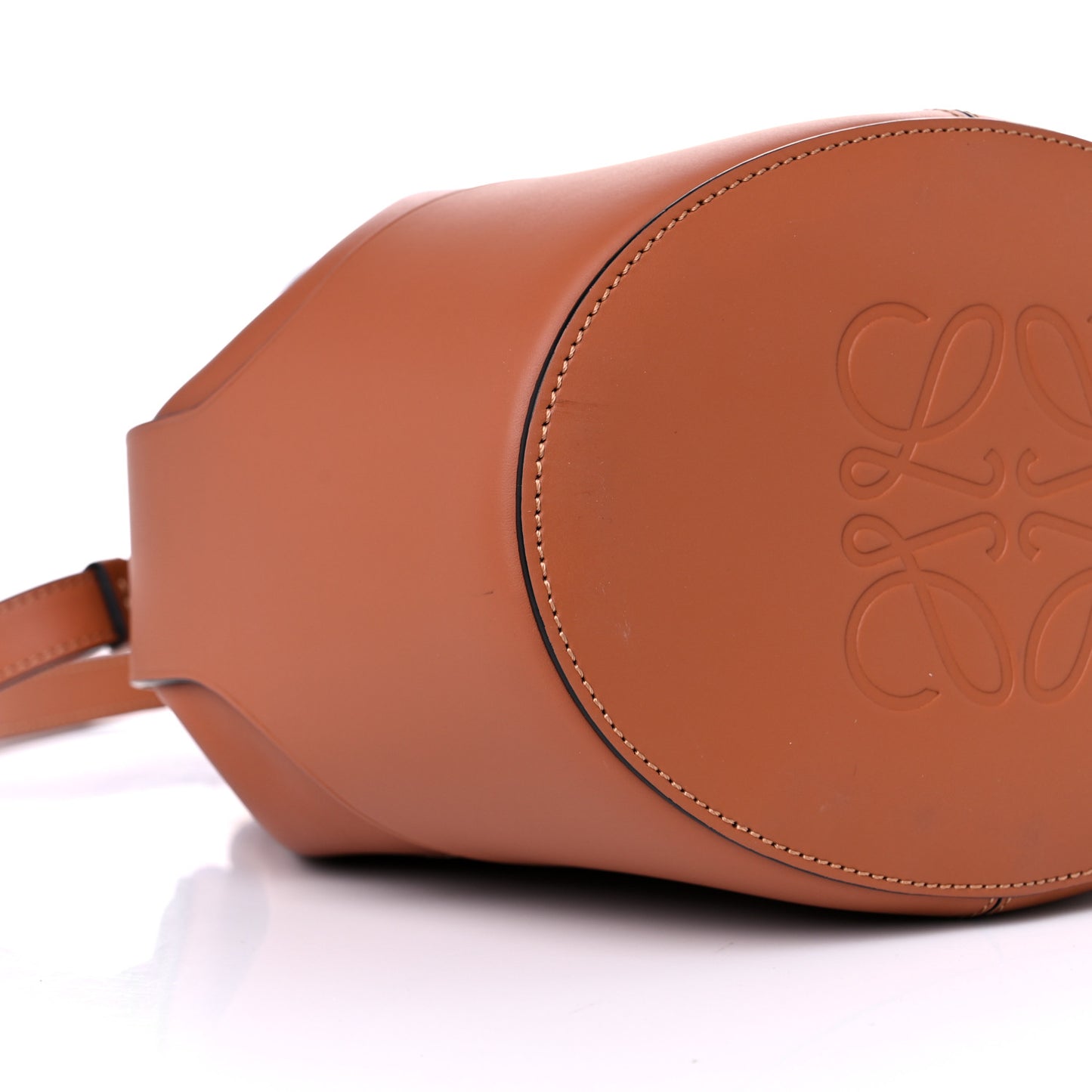 Calfskin Balloon Bucket Bag Tan