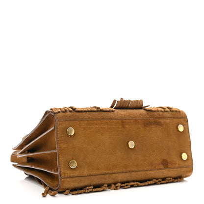 Saint Laurent Suede Fringe Baby Sac De Jour Brown 3 of 14