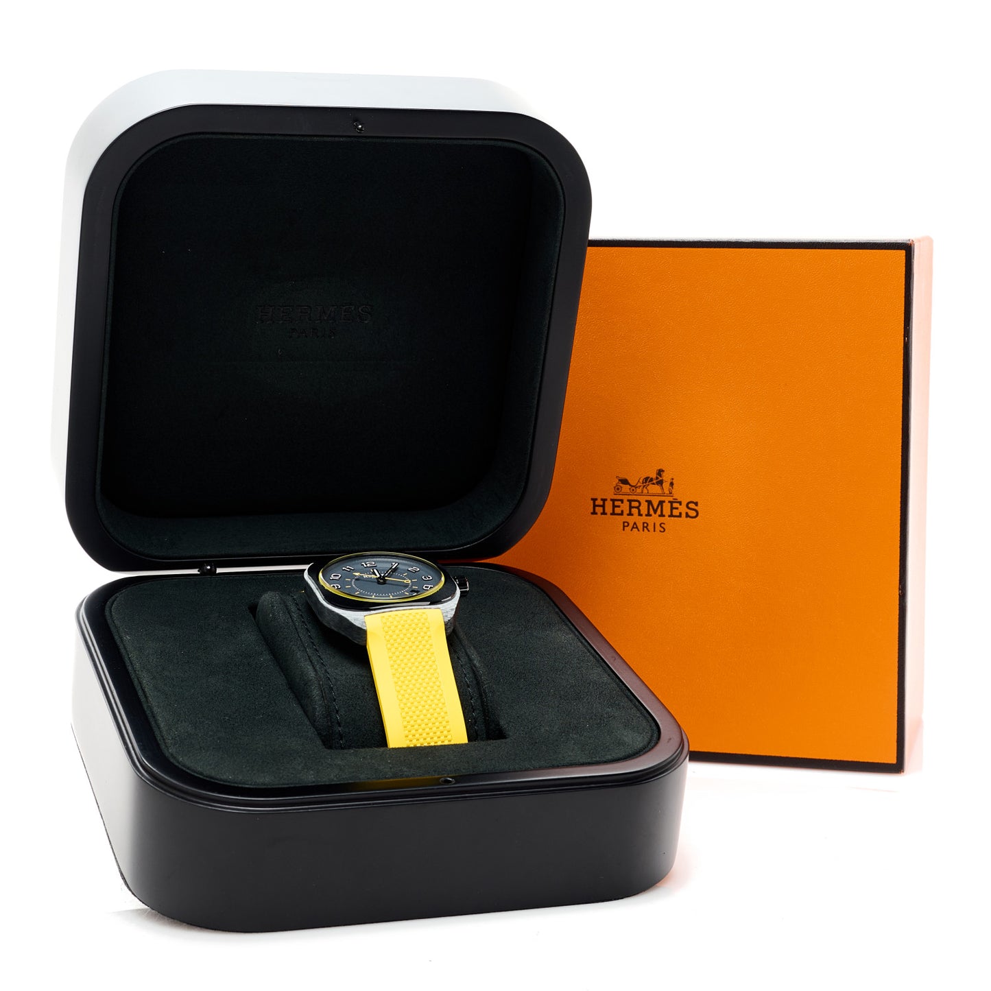 Glass Fiber Ceramic Rubber 39mm H08 Automatic Watch Yellow