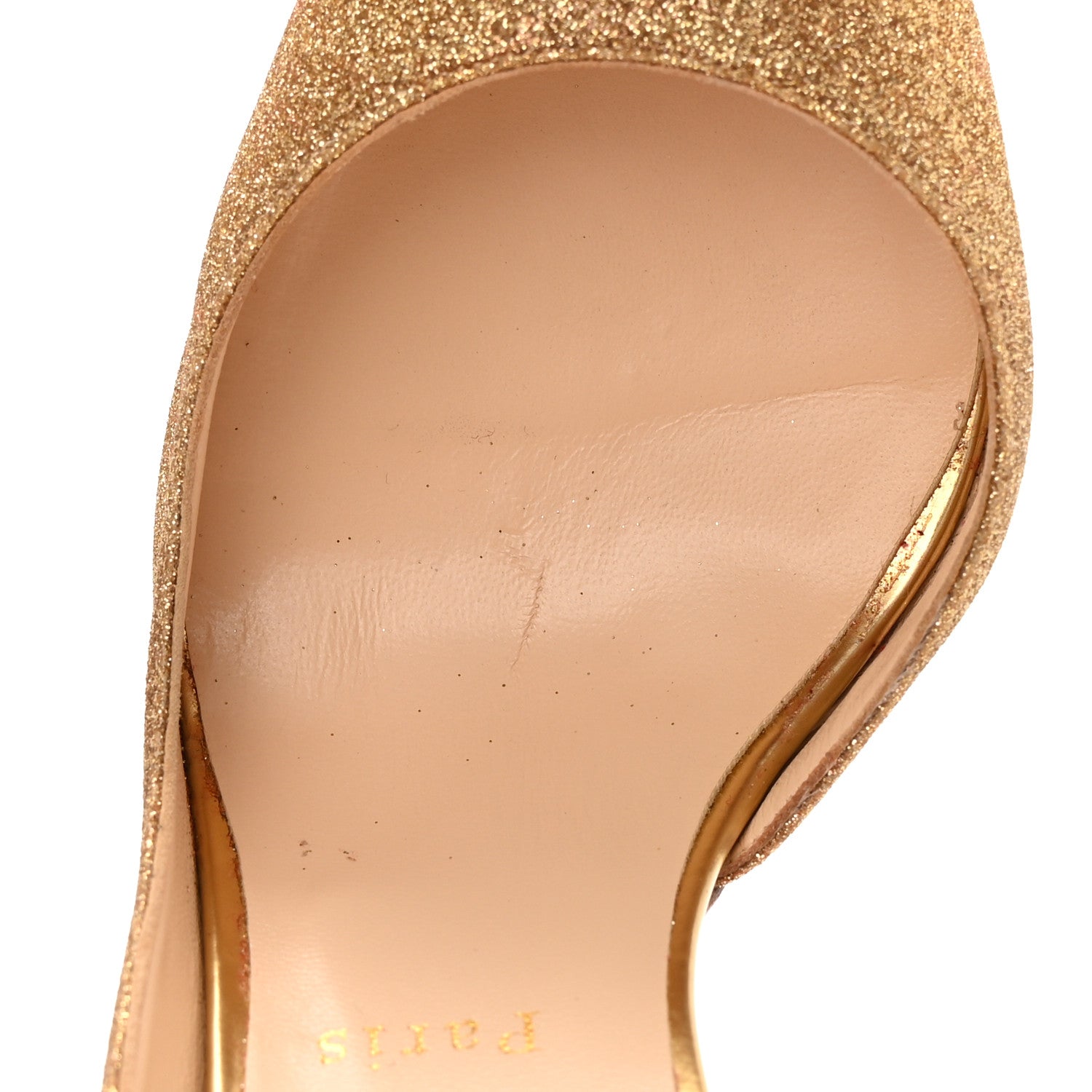 Christian Louboutin Mini Glitter Iriza 120 Pumps 40 Gold 9 of 9