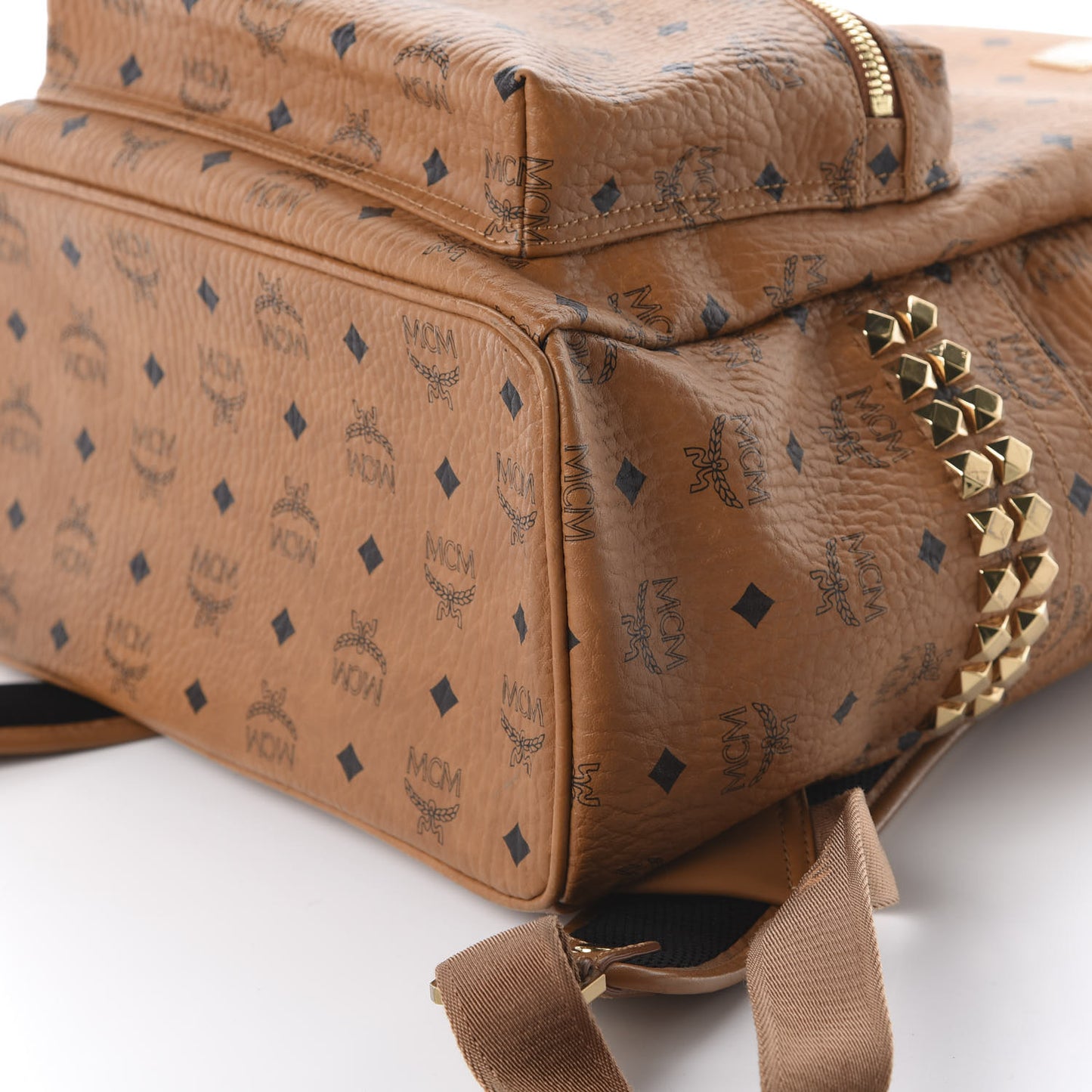 Visetos Medium Side Studs Stark Backpack Cognac