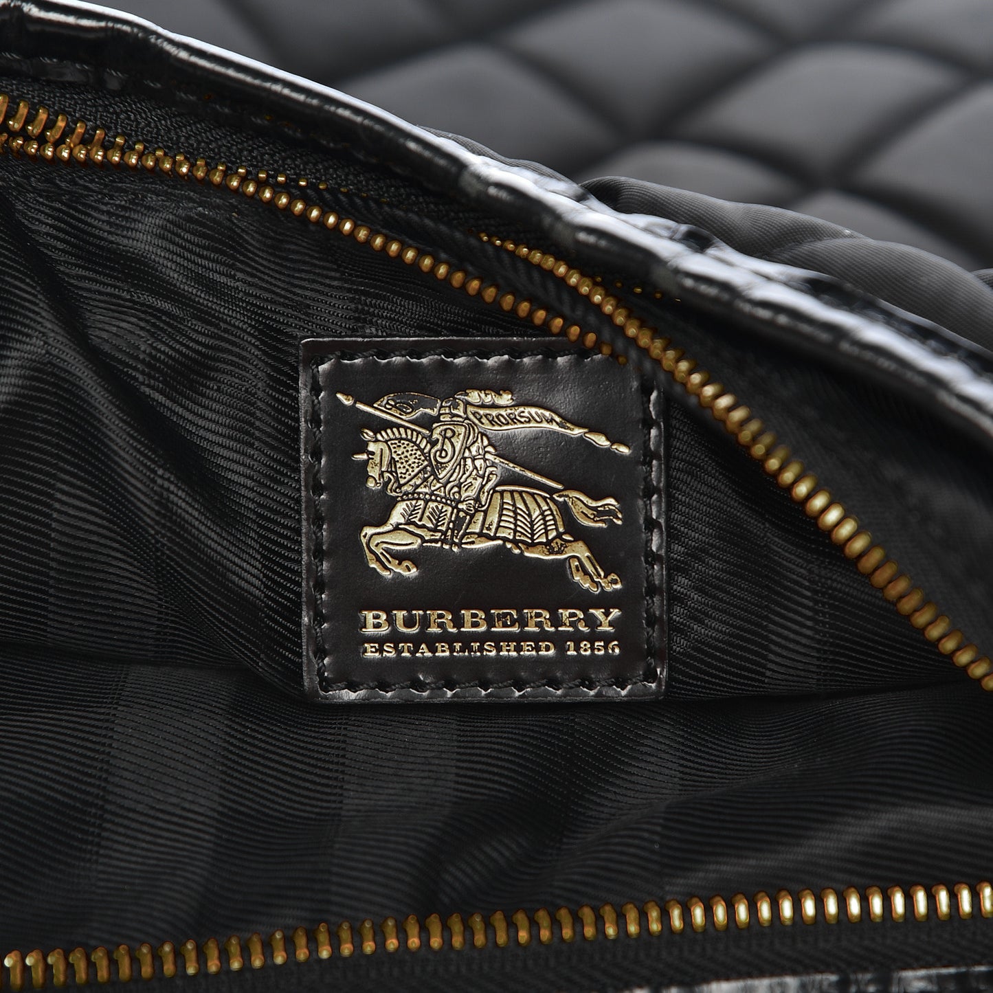 Nylon Calfskin Quilted Hoxton Hobo Black