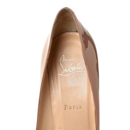 Christian Louboutin Patent Pigalle Follies 100 Pumps 38.5 Nude 7 of 9