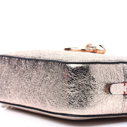 Christian Louboutin Metallic Crinkled Nappa Mini Rubylou Platine 9 of 14