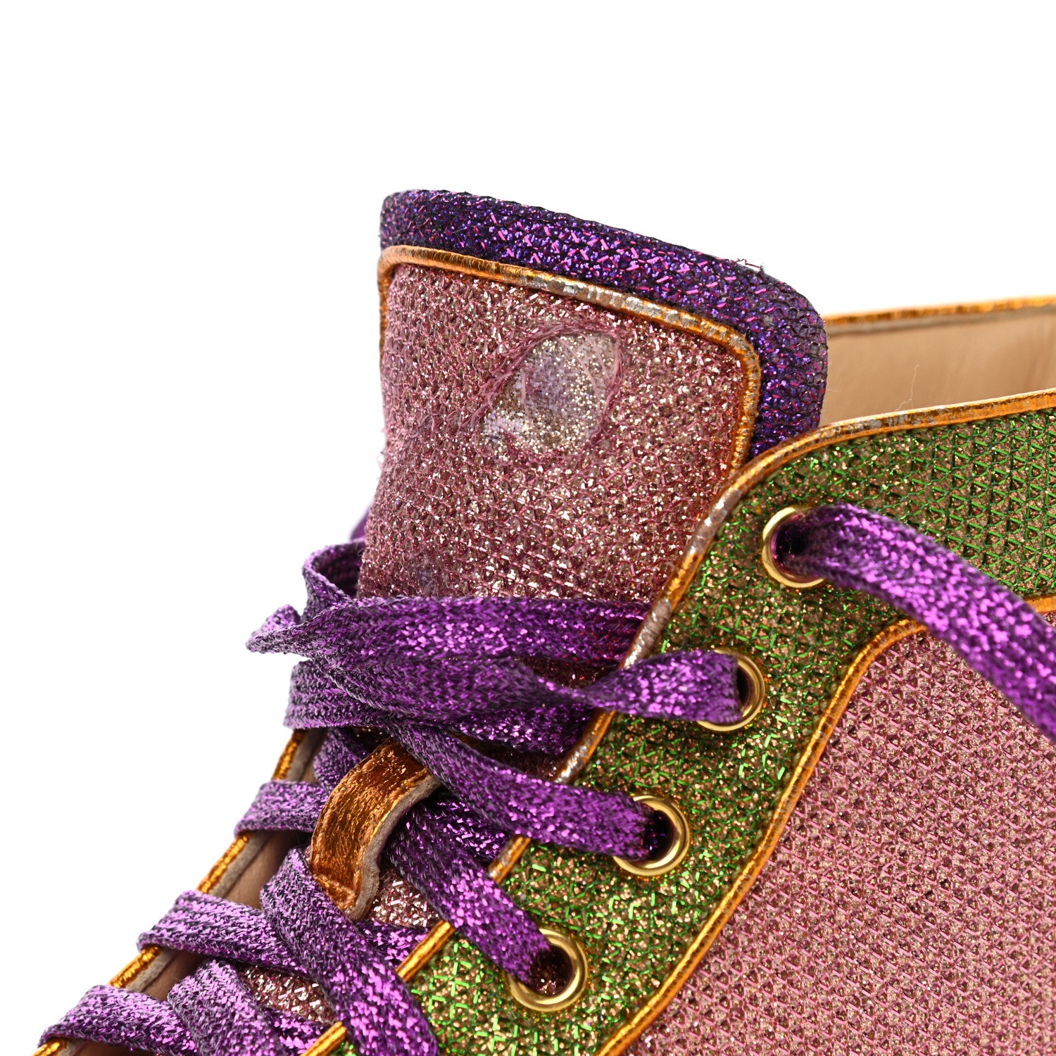 Christian Louboutin Bip Bip Glitter Womens Orlato Flat Sneakers 37 Multicolor 9 of 12