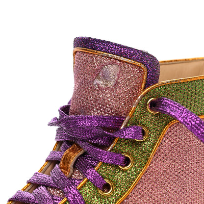 Christian Louboutin Bip Bip Glitter Womens Orlato Flat Sneakers 37 Multicolor 9 of 12