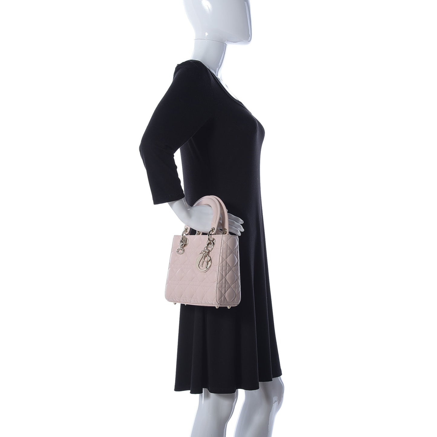 Lambskin Cannage Small My ABCDior Lady Dior Powder Pink
