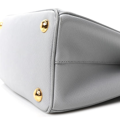 Prada Saffiano Lux Small Galleria Double Zip Tote Granito 10 of 10
