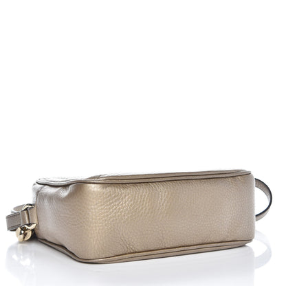 Gucci Metallic Pebbled Calfskin Small Soho Disco Bag Golden Beige 4 of 7