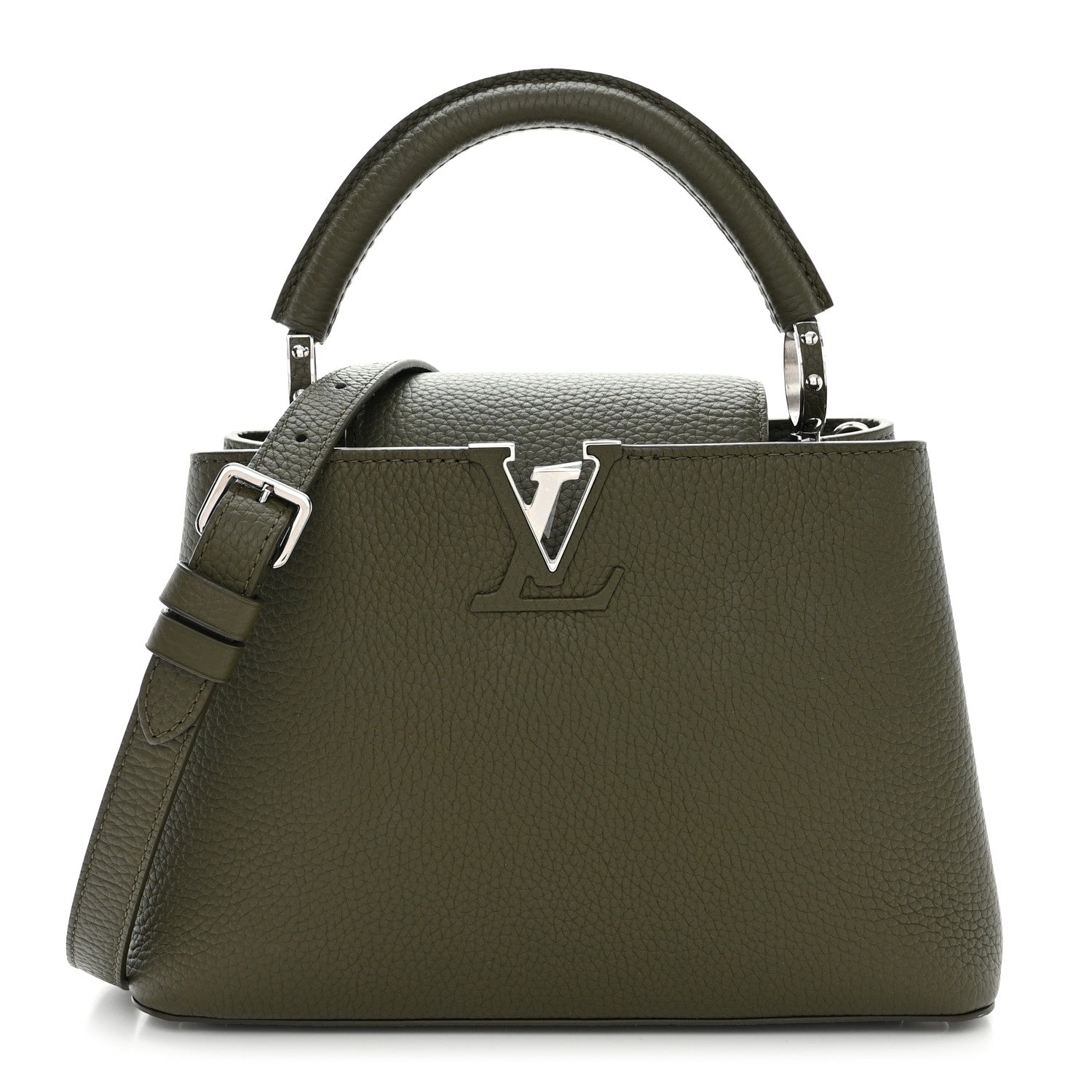 Louis Vuitton Taurillon Capucines BB Khaki 1 of 9