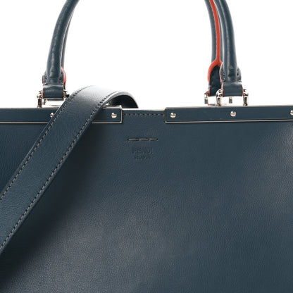 Fendi Vitello Dolce Century Petite 3Jours Tote Pavone 8 of 10