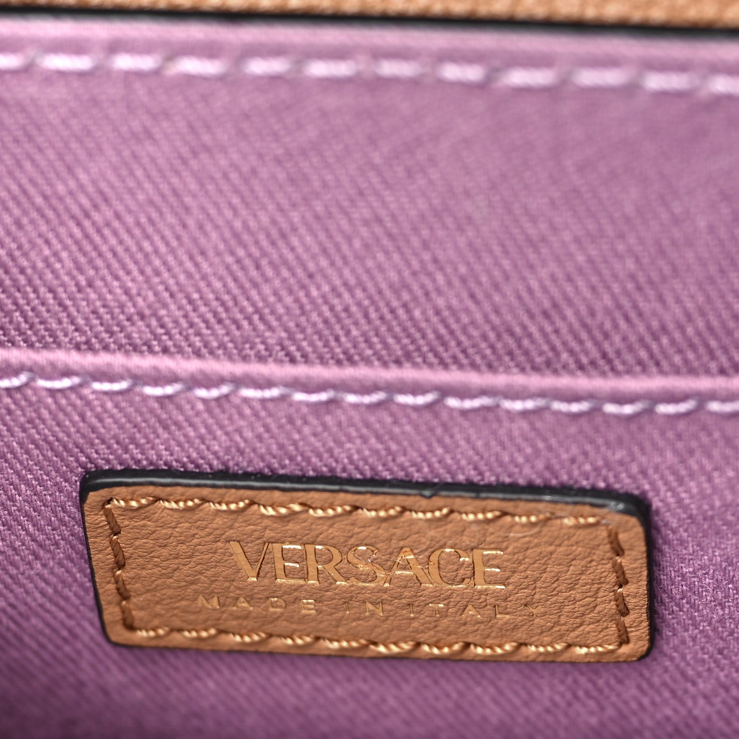 Versace Grained Calfskin La Medusa Flap Shoulder Bag Brown 6 of 8