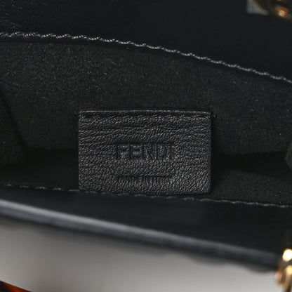 Fendi Vitello Plexiglass FF Embossed Mini Fendi Sunshine Shopper Tote Black 6 of 12