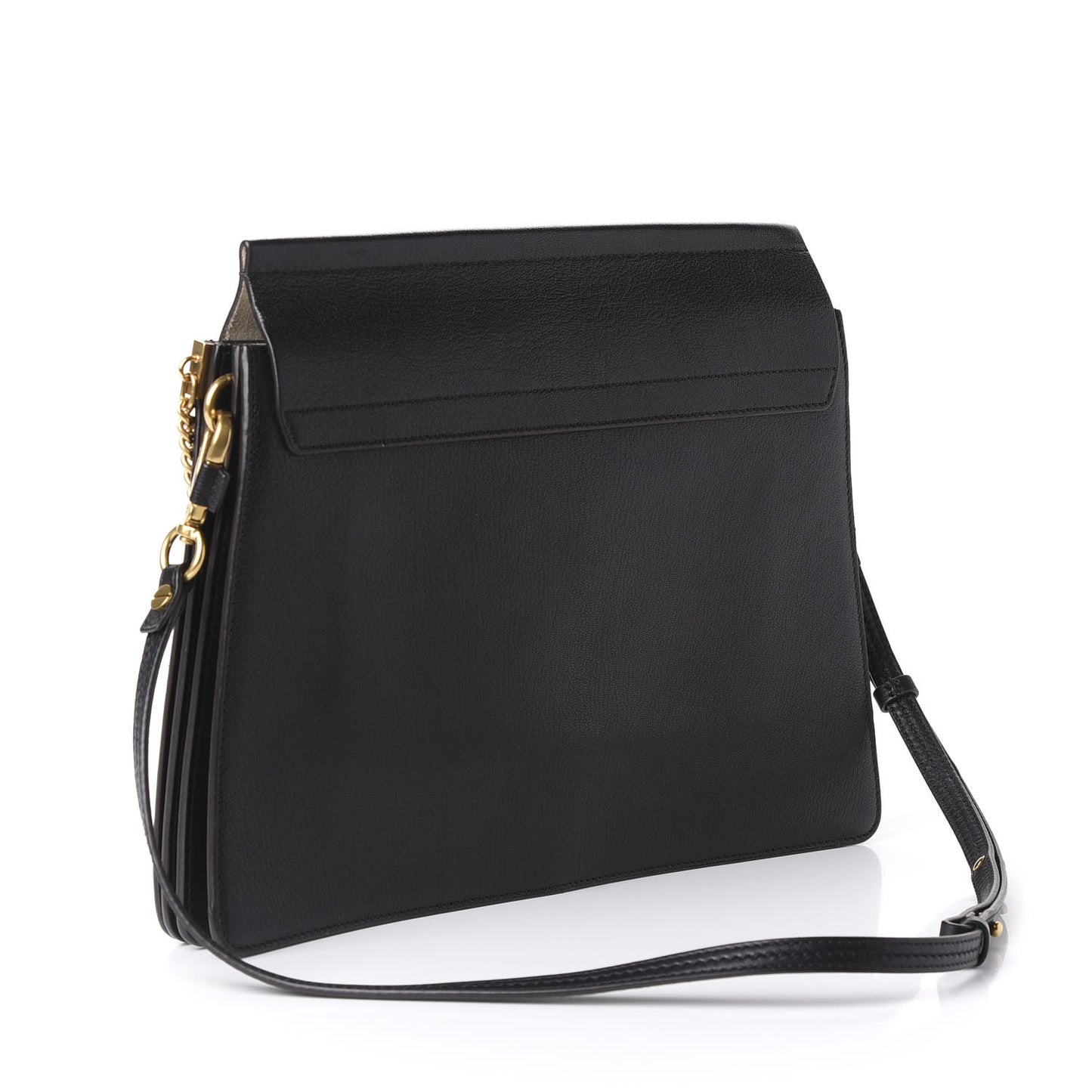 Calfskin Medium Faye Shoulder Bag Black