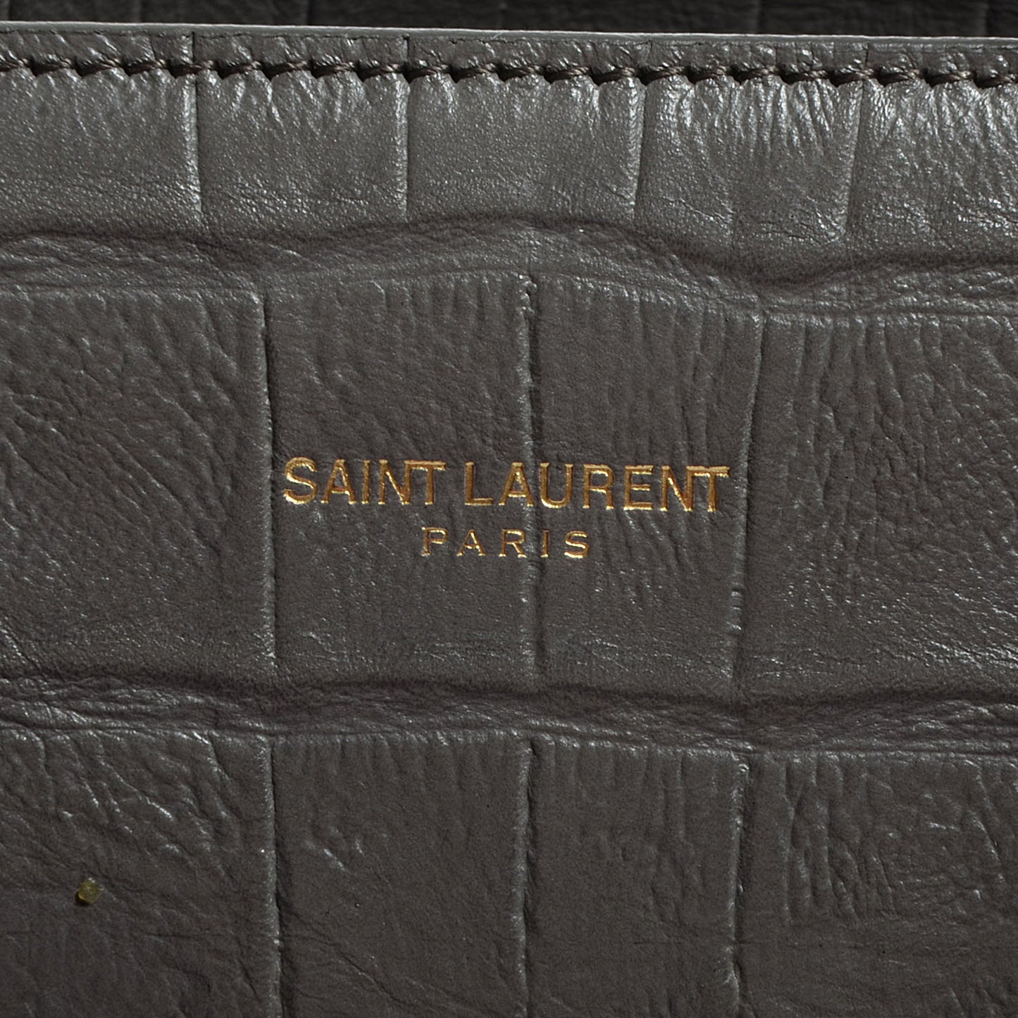 Calfskin Crocodile Embossed Small Sac de Jour Earth