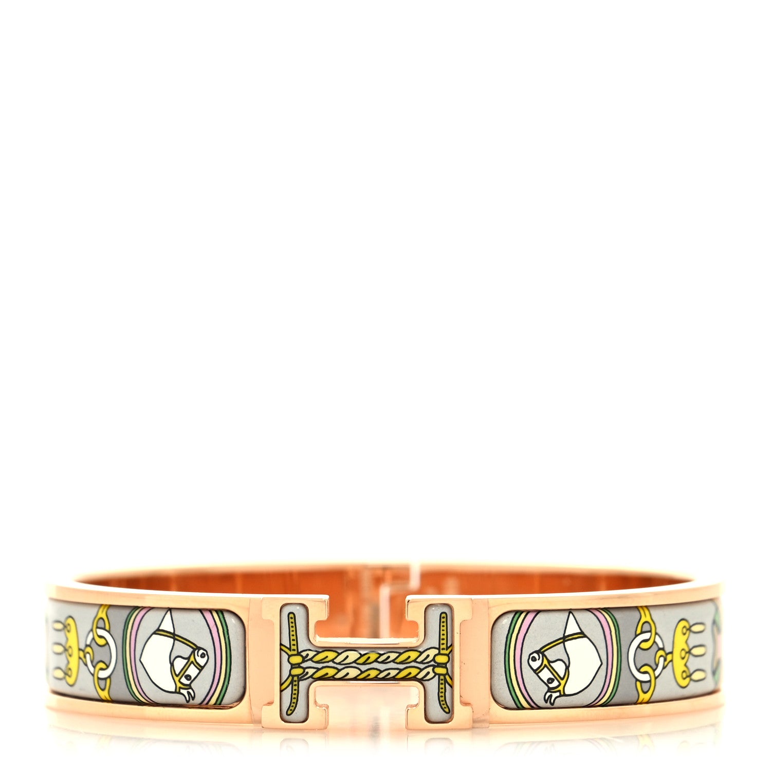 Hermes Enamel Printed Narrow Clic Clac H Bracelet PM 1 of 5
