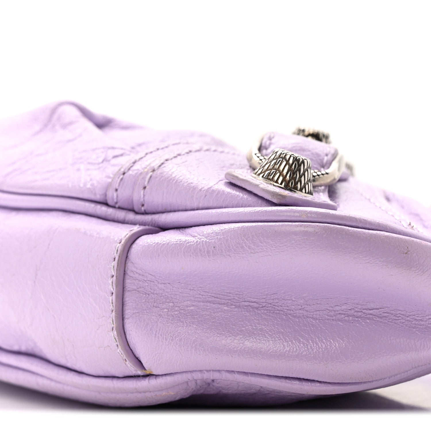 Balenciaga Agneau Arena Le Cagole Mini Purse With Chain Lilac 10 of 14
