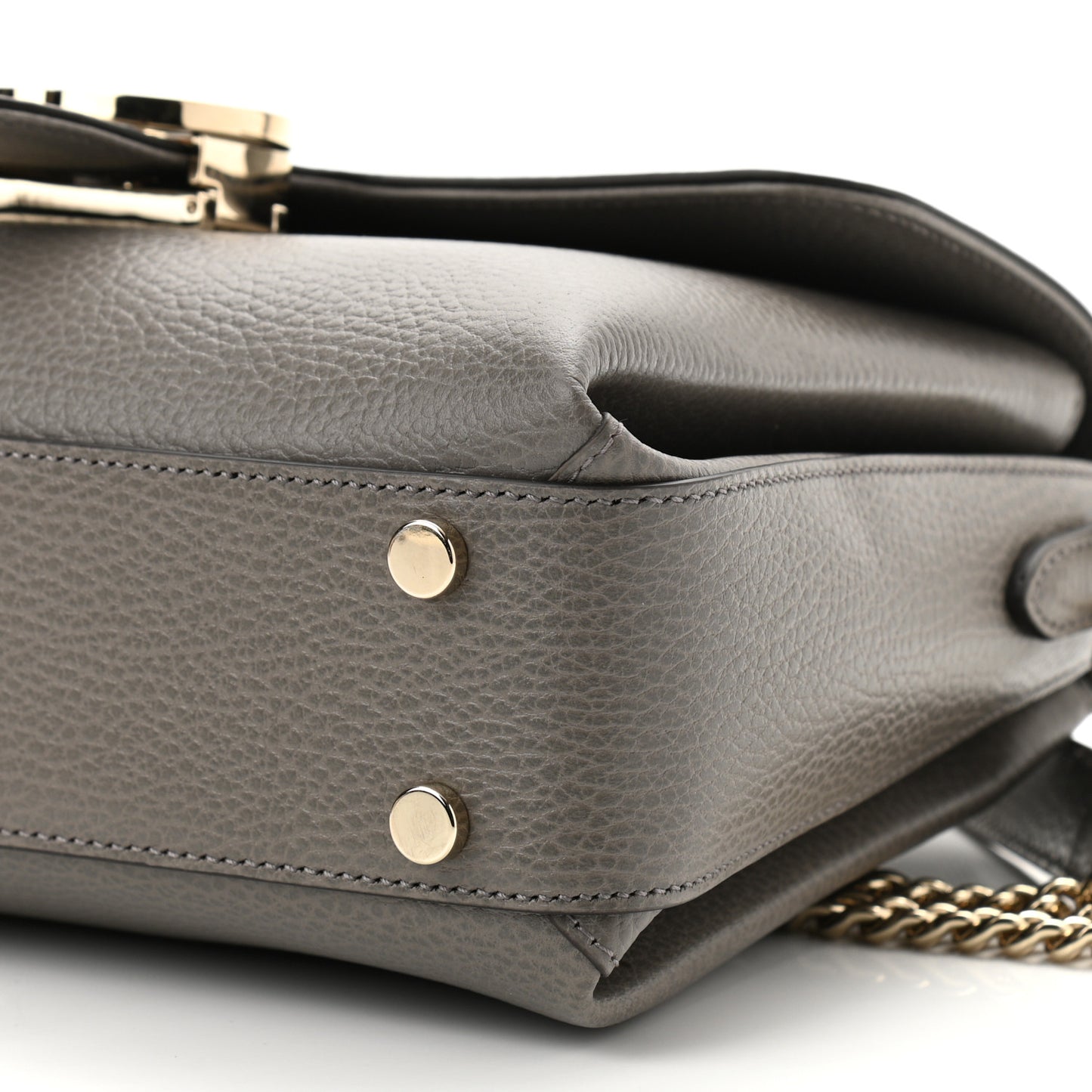 Dollar Calfskin Interlocking G Top Handle Shoulder Bag Loess