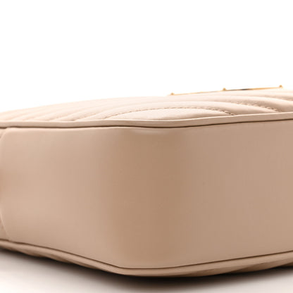 Saint Laurent Calfskin Matelasse Monogram Lou Camera Bag Dark Beige 9 of 10