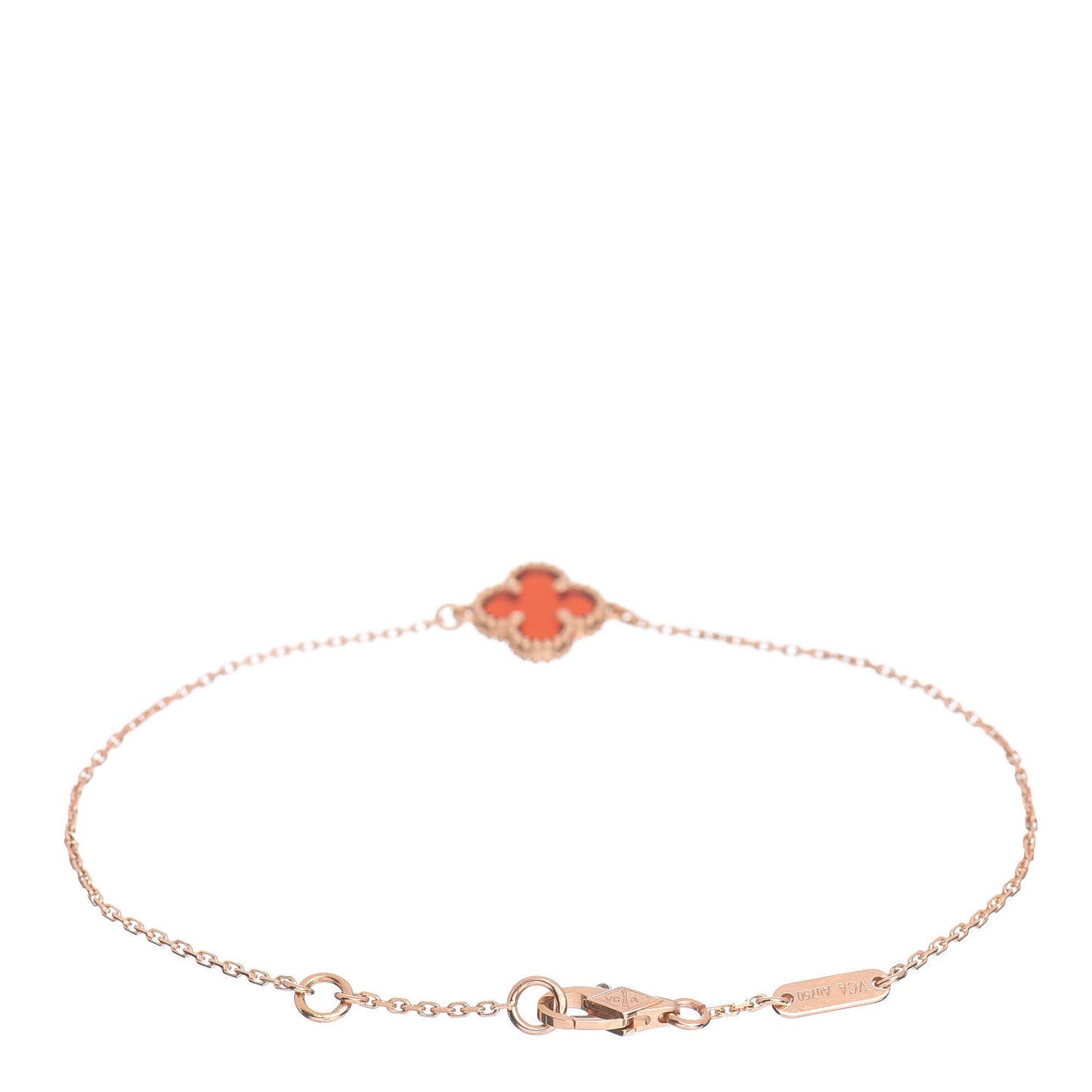 18K Rose Gold Carnelian Sweet Alhambra Bracelet