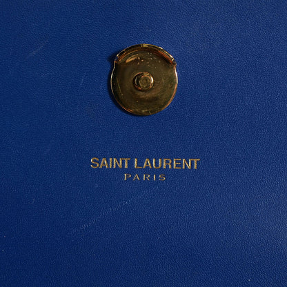 Saint Laurent Calfskin Small Classic Monogram Kate Tassel Satchel Royal Blue 6 of 8