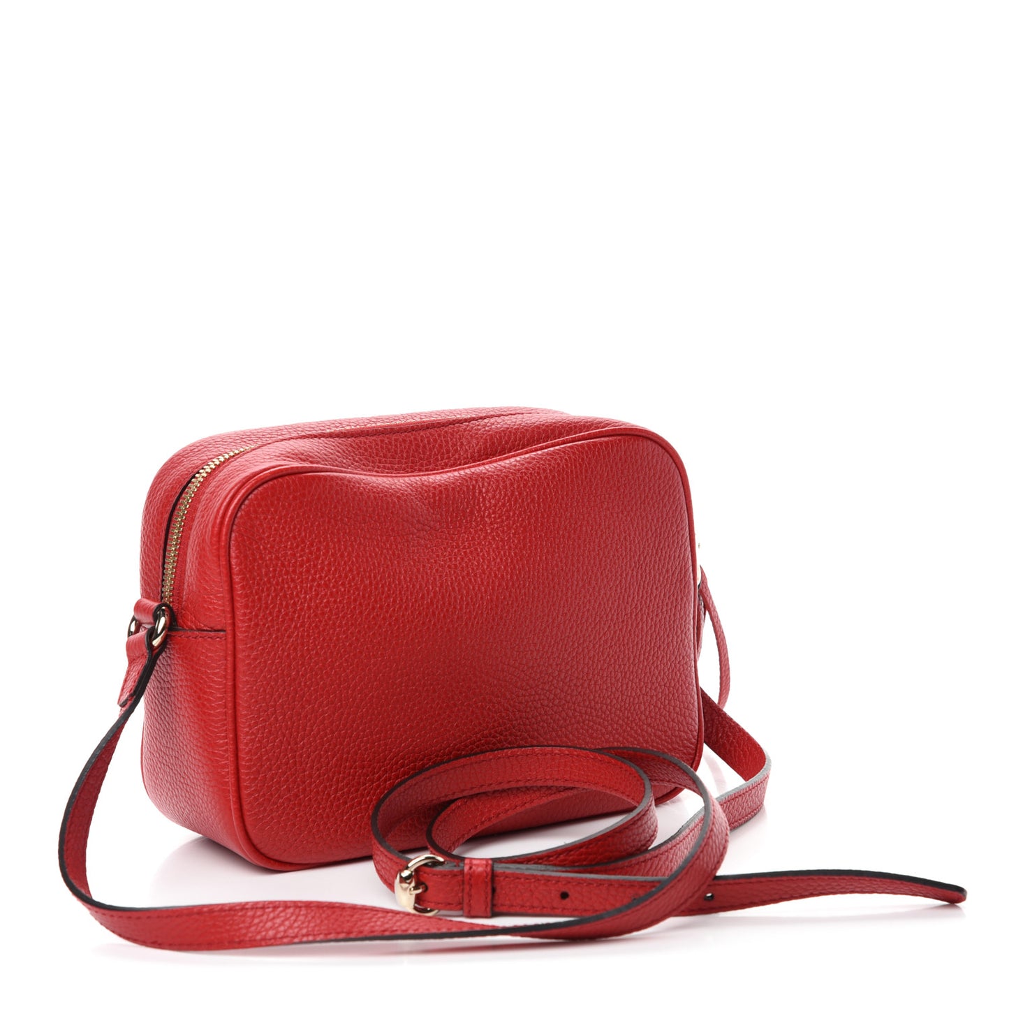 Pebbled Calfskin Small Soho Disco Bag Tabasco Red