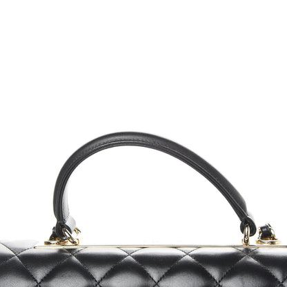 Chanel Lambskin Quilted Large Trendy CC Dual Handle Flap Bag Black 14 of 15