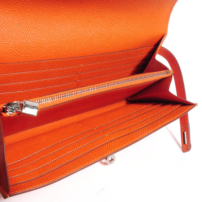 Hermes Epsom Kelly Longue Wallet Orange 13 of 18