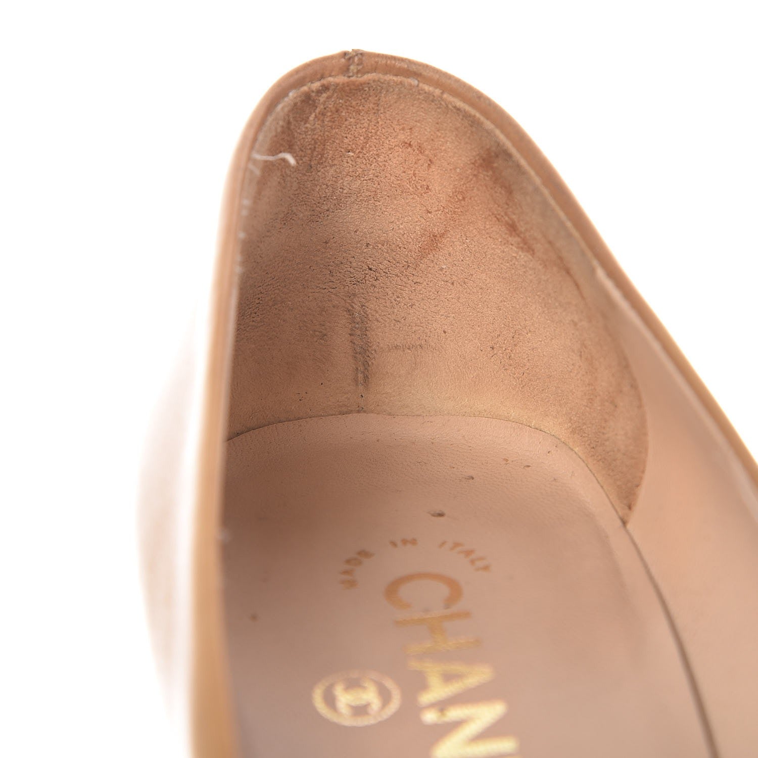 Chanel Lambskin Cap Toe Pumps 40.5 Beige Black 11 of 12