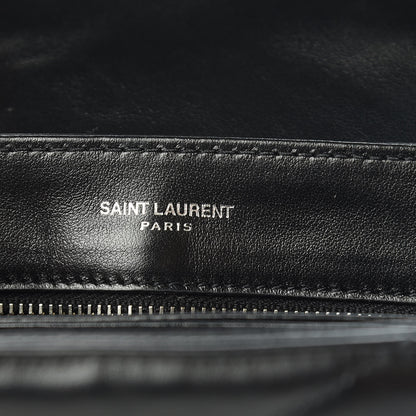 Saint Laurent Calfskin Y Quilted Monogram Toy Loulou Crossbody Bag Black 6 of 11