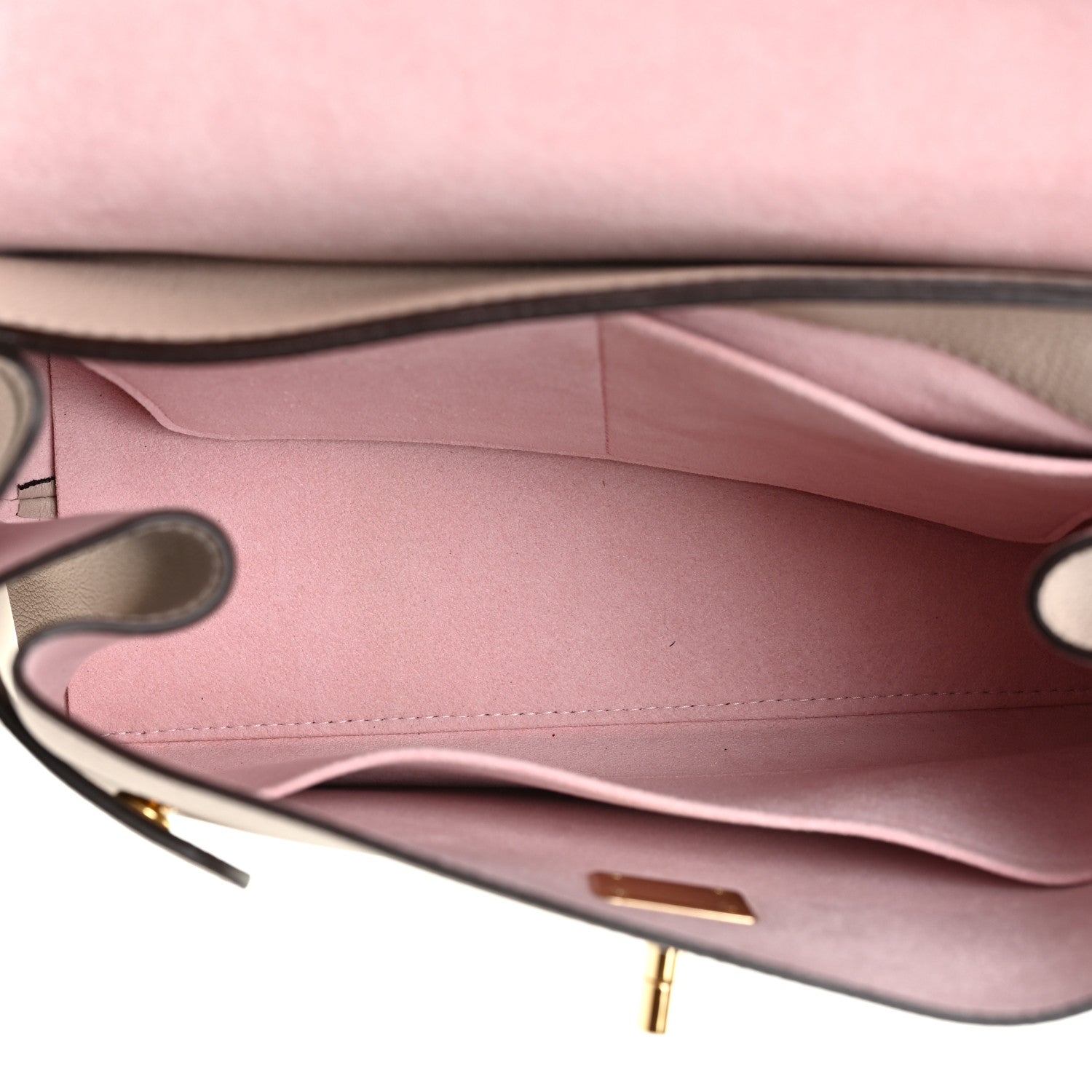 Louis Vuitton Soft Calfskin Lockme Ever MM Greige 5 of 9