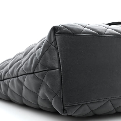 Chanel Lambskin Quilted Pocket Hobo Black 9 of 12