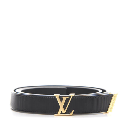 Louis Vuitton Calfskin Embossed LV Initiales Belt 85 34 Black 1 of 7