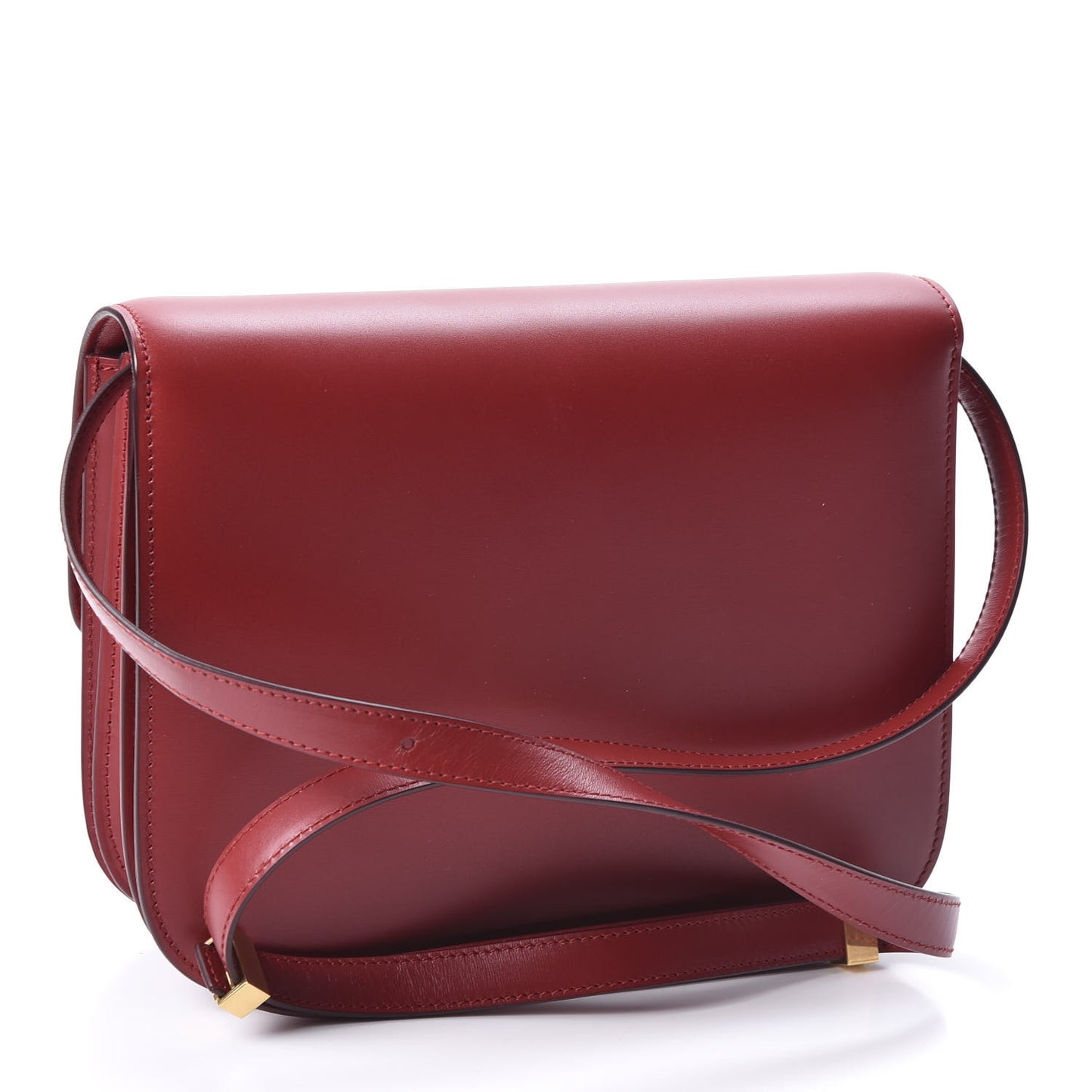 Box Calfskin Medium Classic Box Flap Bag Red