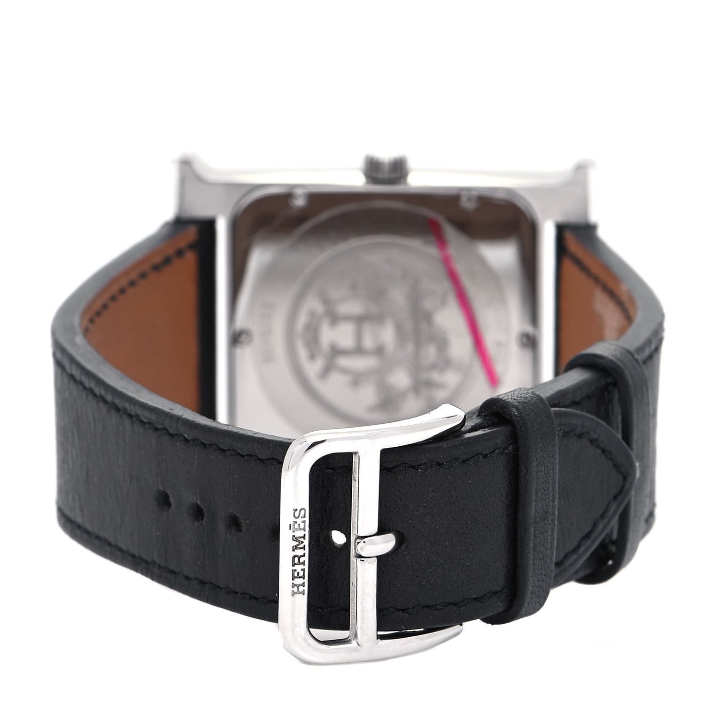 Stainless Steel Barenia 30.5mm Heure H Hour Quartz Watch Noir