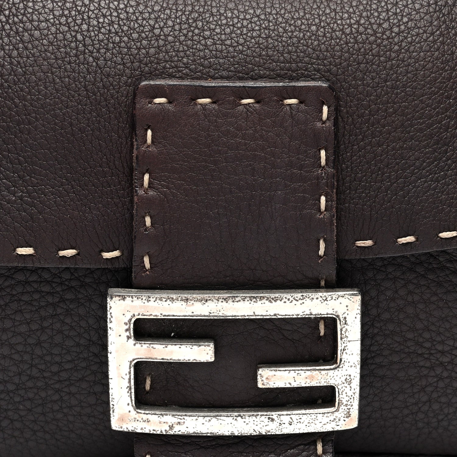 Fendi Cuoio Romano Selleria Baguette Testa di Moro 7 of 9
