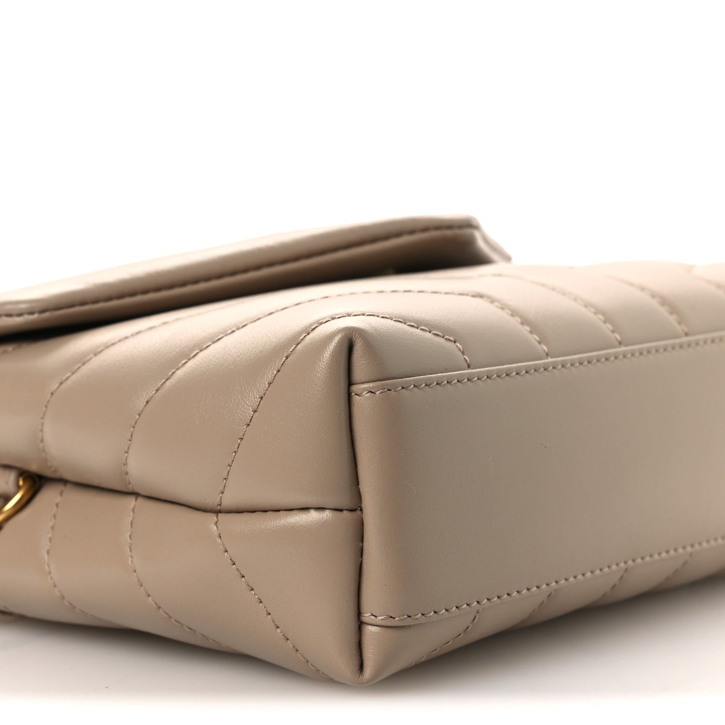 Calfskin Y Quilted Monogram Toy Loulou Crossbody Bag Dark Beige Dark Beige