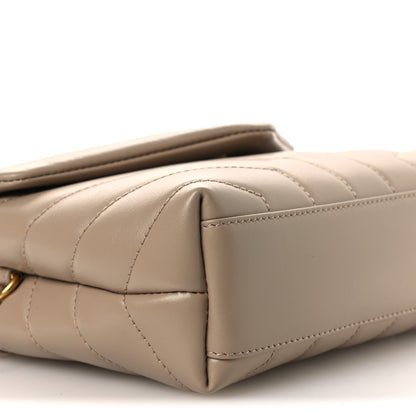 Saint Laurent Calfskin Y Quilted Monogram Toy Loulou Crossbody Bag Dark Beige Dark Beige 9 of 10