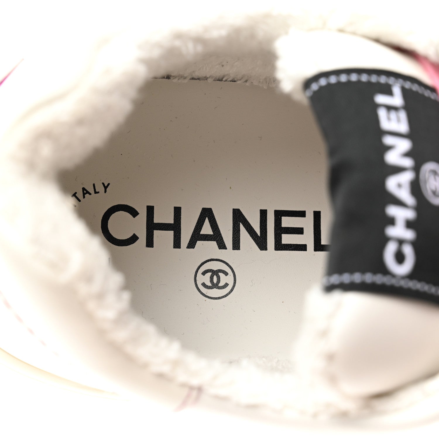 Chanel Calfskin Womens Logo Sneakers 41 White Pink 7 of 10