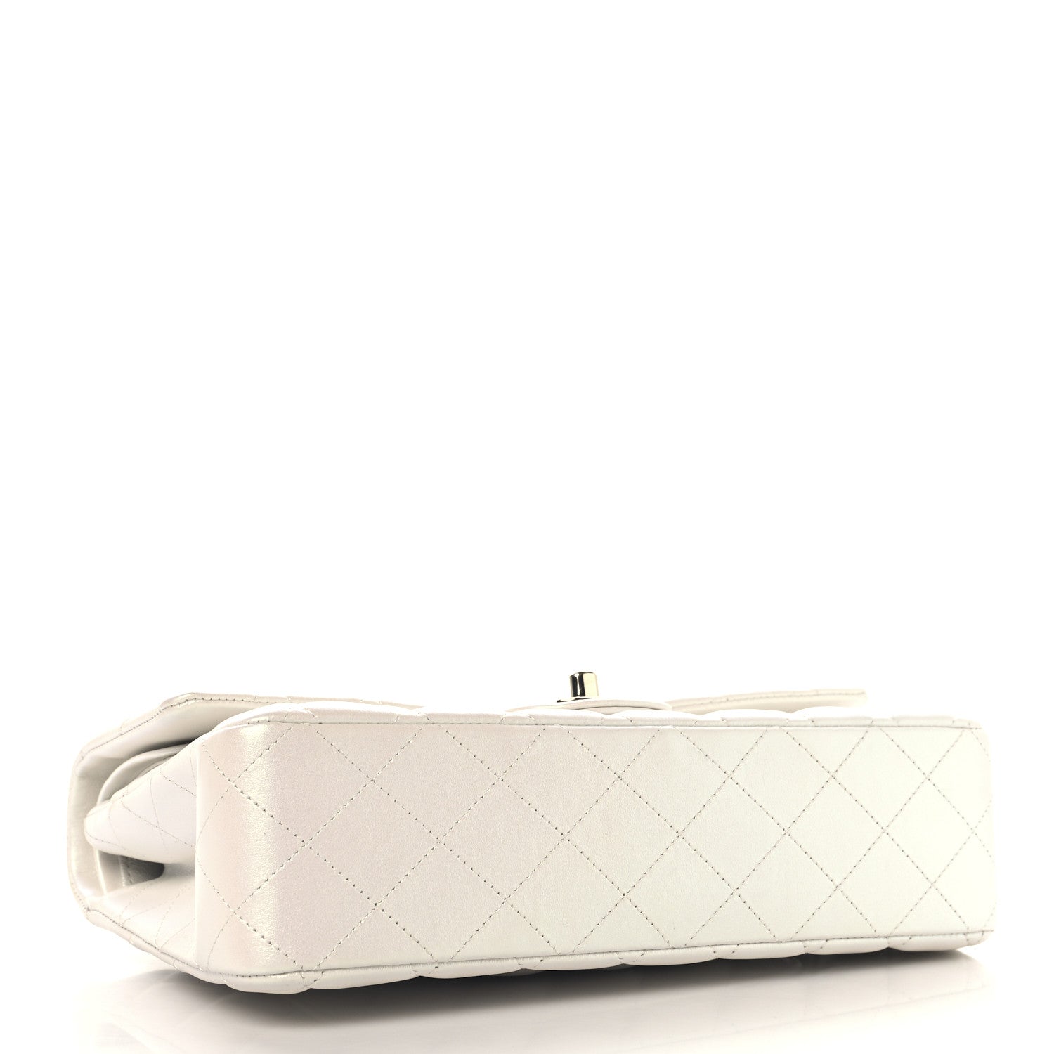 Chanel Iridescent Calfskin Quilted Medium Double Flap White 4 of 11