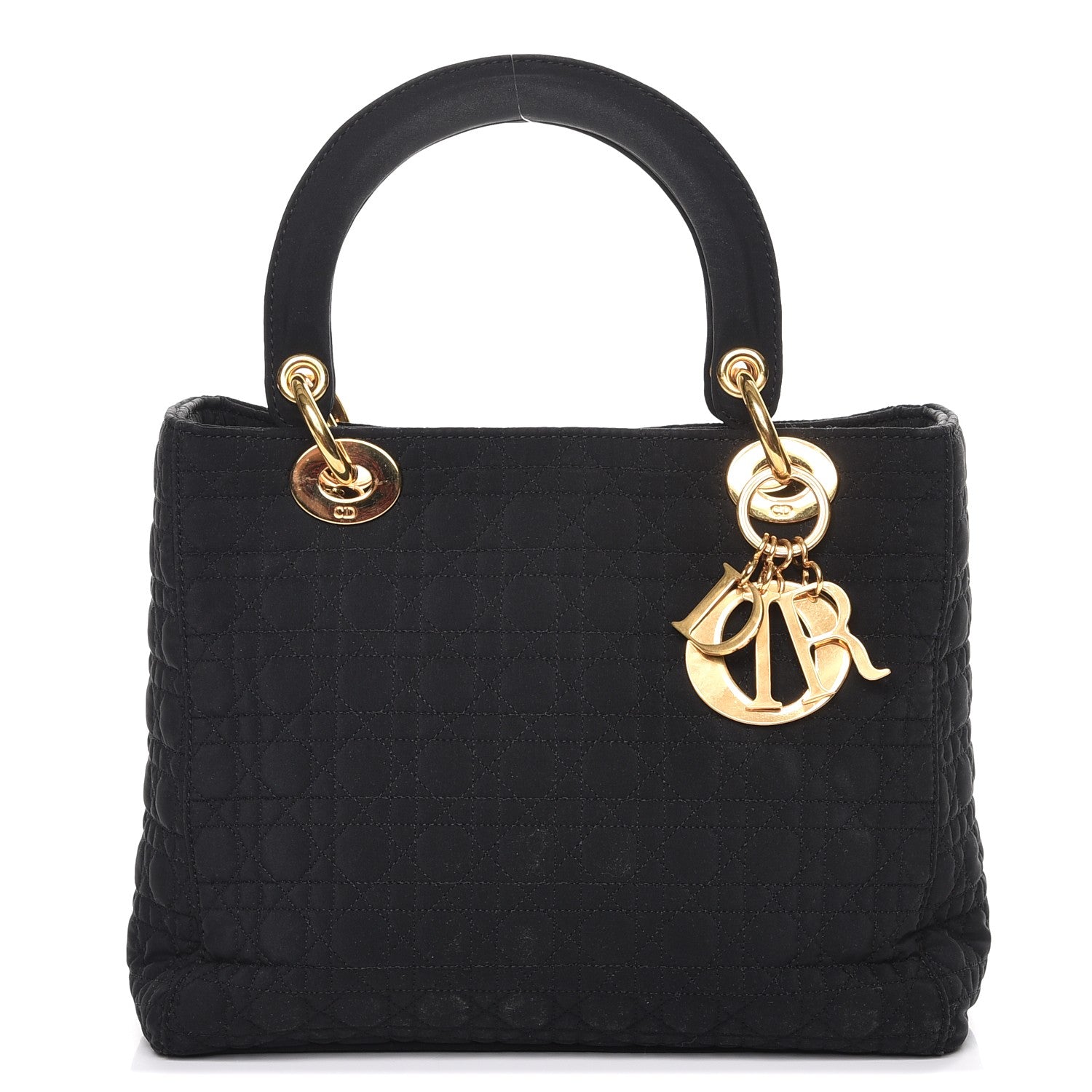 Christian Dior Nylon Cannage Medium Lady Dior Black 1 of 16